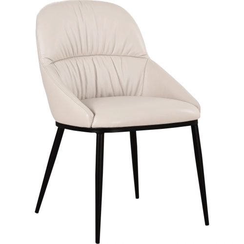 Kora Dining Chair in Wheat Leather & Steel (Set of 2)